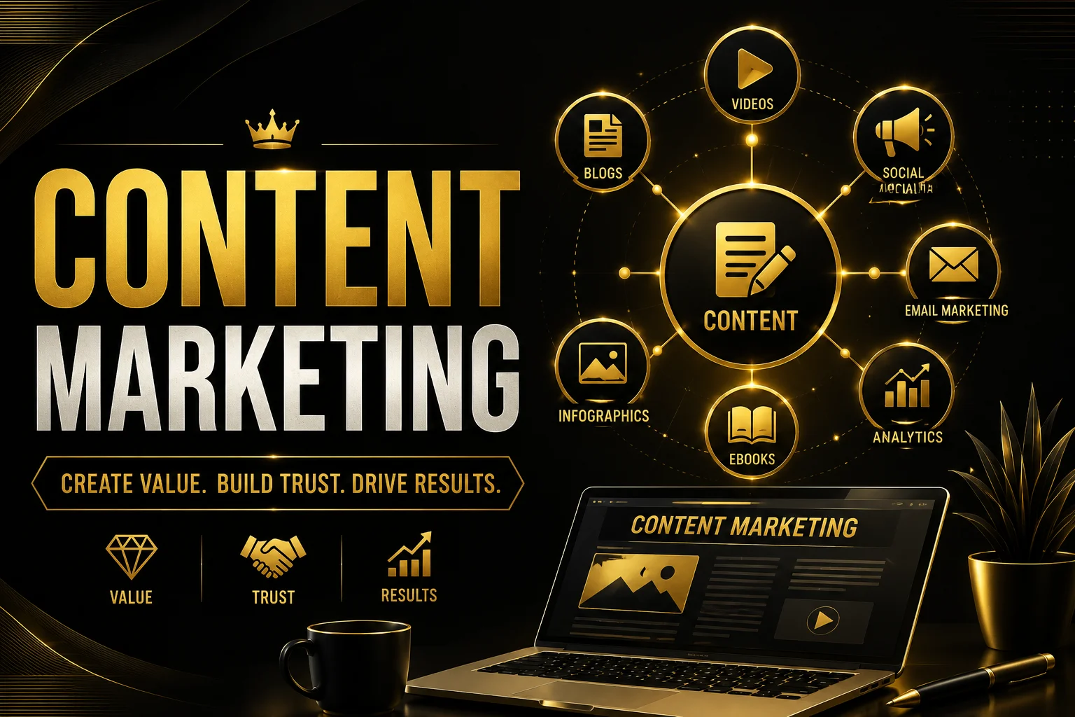 Content marketing illustration